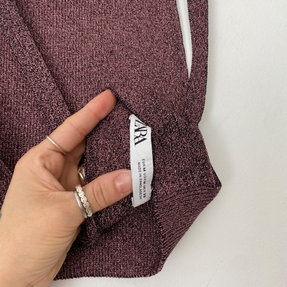 Zara metallic open back top - Picture 3 of 4